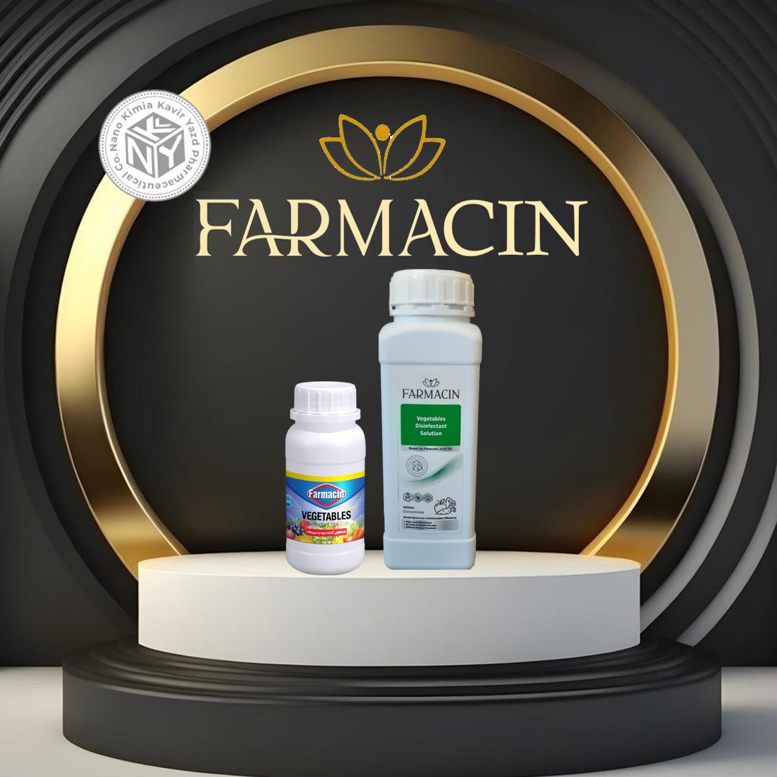 Vegtabele Farmacin محلول ضدعفونی کننده و گندزدای میوه و سبزیجات بر پایه پراستیک اسید -فارماسین - Image 1